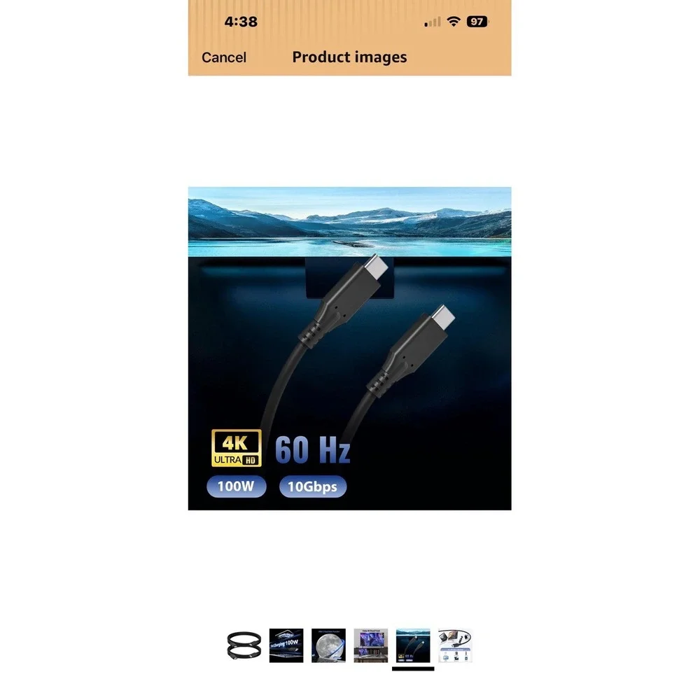 2 Pack Xeiseri Fast USB C To USB C 4ft